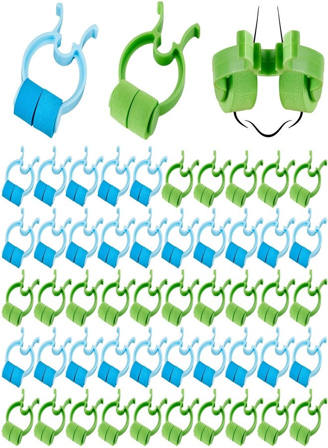 Fabbay 50 Pcs Stop Nosebleeds Clip Nose Bleed Stopper Nasal Clip for Adult Emergency Accident, Blue and Green - Image 1