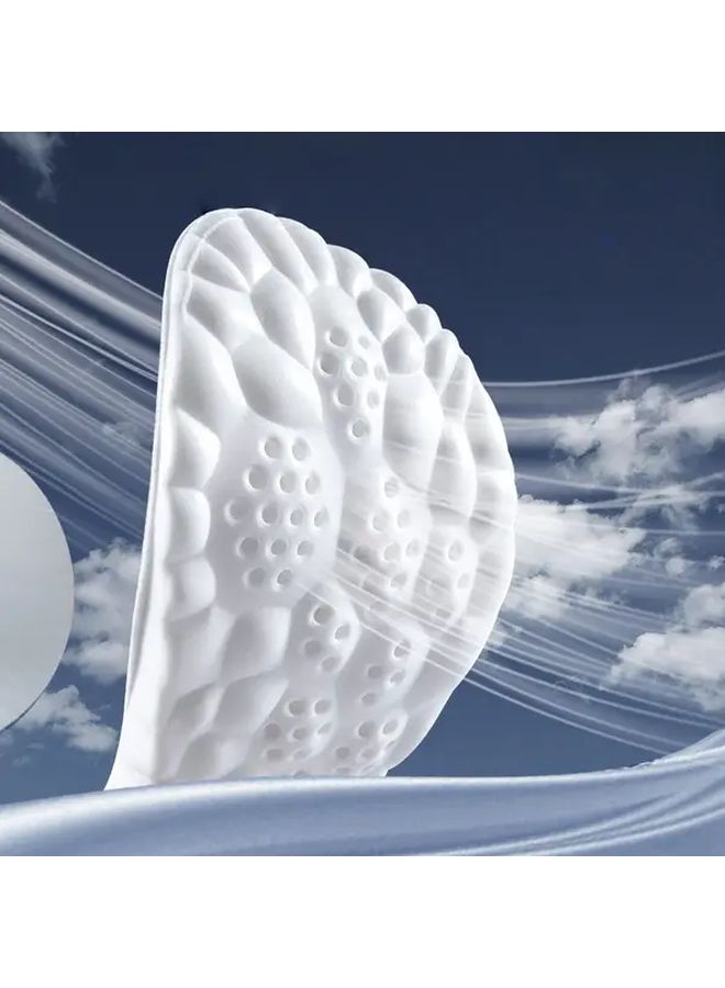 Sports Arch Support Insoles 2 Pairs Gray Shock Absorption Breathable Sweat Absorbing For Men Women - Image 5