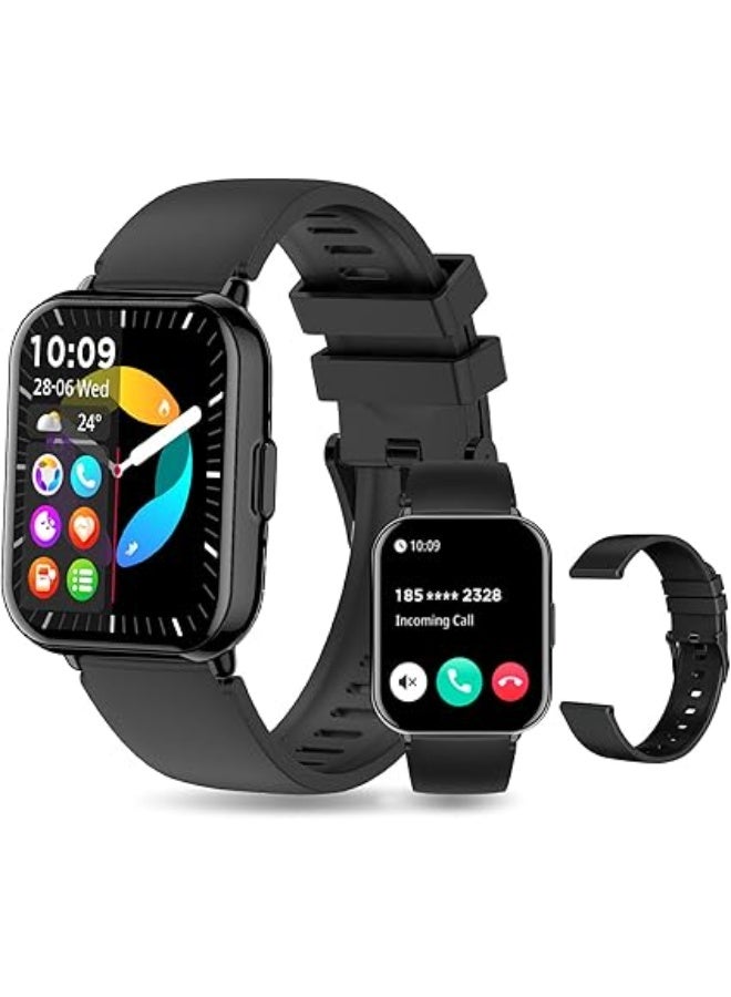 PEJE Smart Watches For Men,1.83" Display,Prayer Alerts,Arabic Support,Bluetooth Calls,1ATM Waterproof,Spo2/Hr/Sleep Tracking,123+ Sports Modes,7-Day Battery (280mah),Ios/Android. (Black) - Image 1