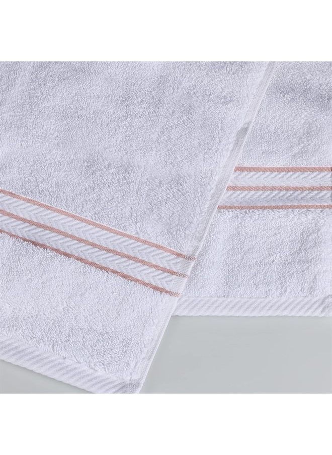 Superior Turkish Cotton Ultra-Plush 10-Piece Towel Set, Ideal for Master Bath, Guest Bathroom, Fast Drying, Shower, Spa, Face/Washcloths, Hand, Bath Towels, Absorbent, Home Basics, Tea Rose  - Image 3