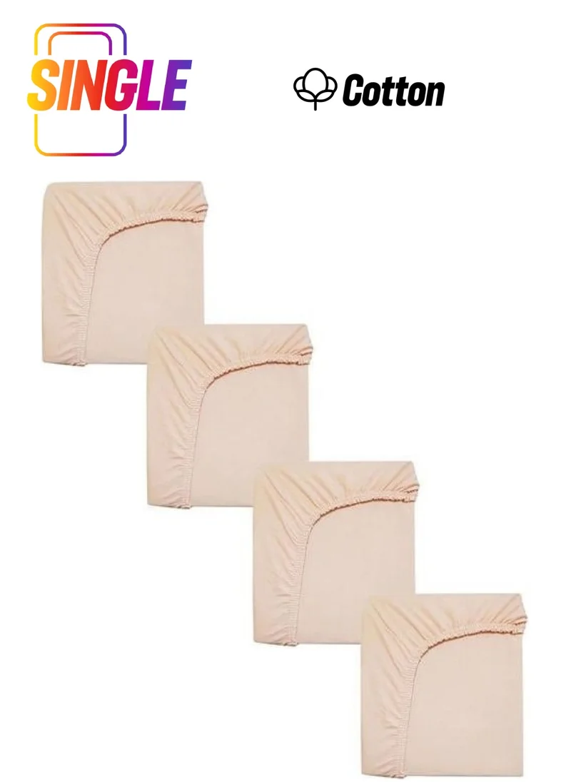 كوتن كونسيبت 4 Pieces 50 x 90 + 10 cm Mother's Side Elastic Combed Fabric Baby Sheet