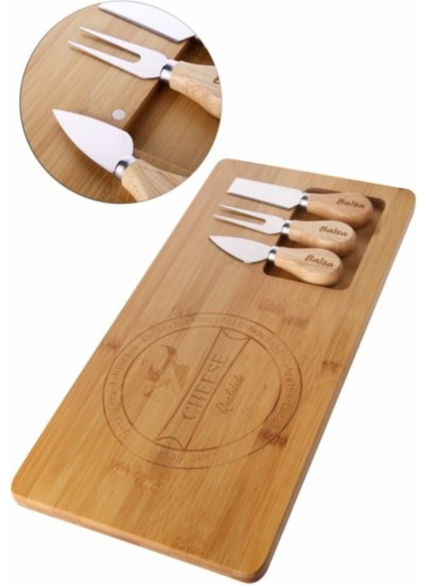 Balsa Bamboo 4 Piece Cheese Serving Set PS3819 