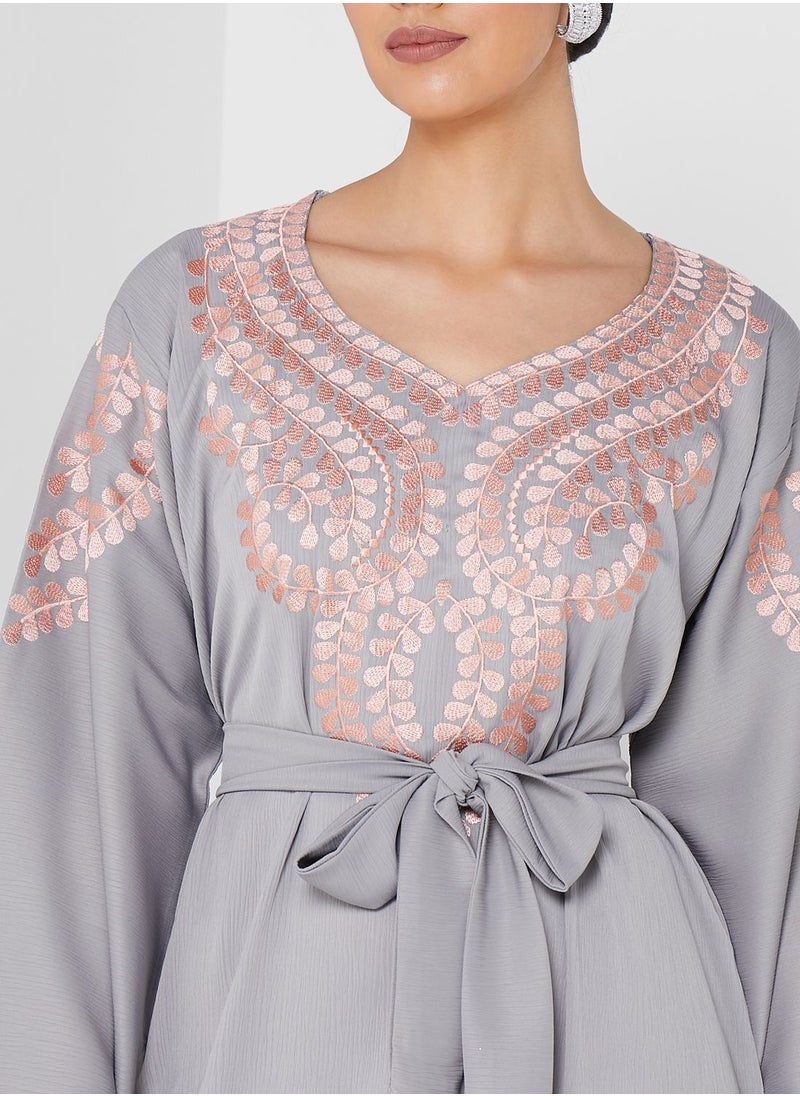 hayas closet - Embroidered Jalabiya - Image 1