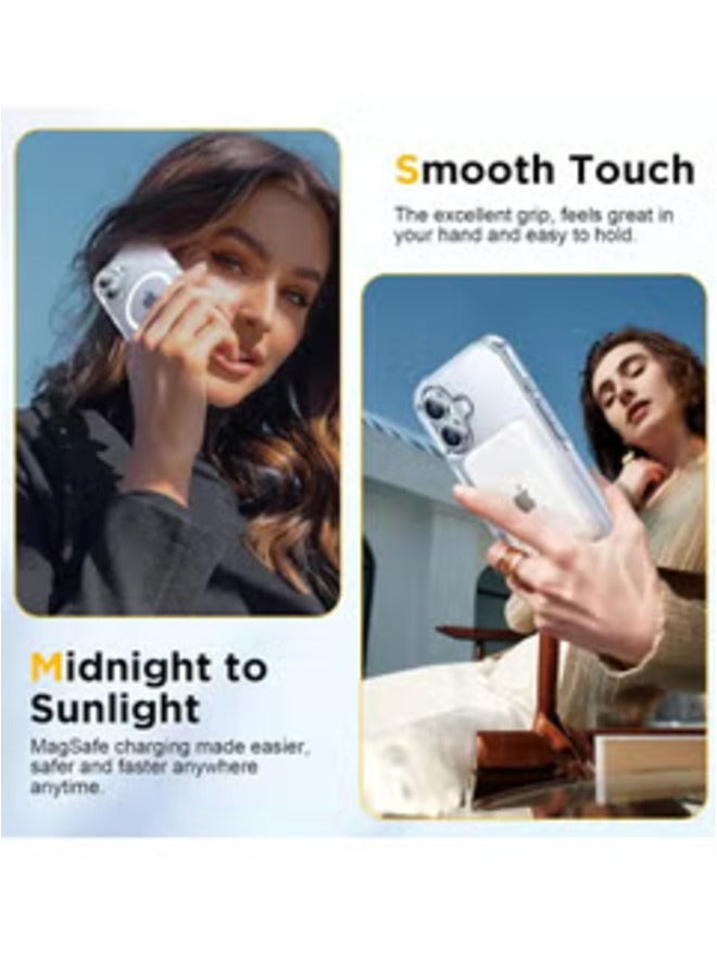 إلترازون iPhone 16 6.1 inch Clear Magnetic Case – Slim Shockproof Design with Wireless Charging Support - Image 5
