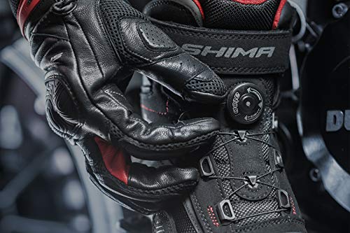 SHIMA Exo Motorcycle Boots for Women Ventilated Leather Shoes Summer Atop Motorbike Short Ankle Protector Urban Bike Casual Classic Riding Motor Boot Womens Black US 55 - Image 3