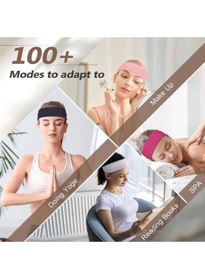 DiyJibb Headbands for Women Non Slip - 7PCS Fashion Sports Hair Bands for Women's Hair, Soft Cotton Cloth Stretchy Headbands for Women for Workout Yoga Running - Image 5