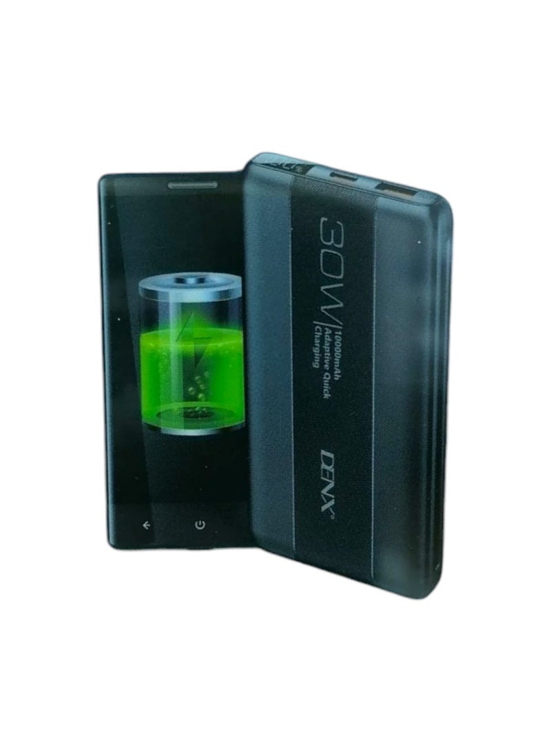 Denx 10000mAh Power Bank with Fast Charging and Dual USB Output – Black - Image 5