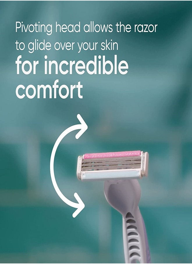 Venus - Gillette Venus Simply  3 Plus Disposable Razors for Women 3 Razors Multicolour - Image 1