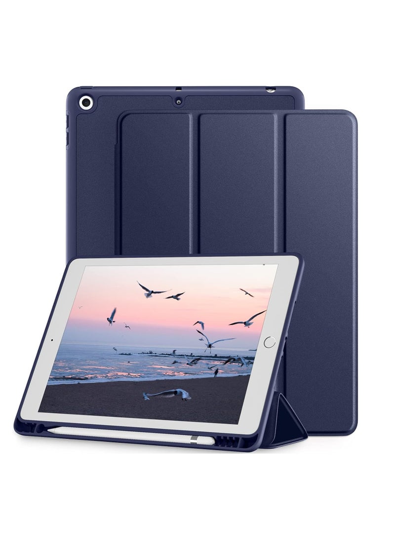 DUSALA Case Compatible with iPad 10.2 inch 2020 iPad 8th Gen / 7th Gen 2019 with Pencil Holder Premium TPU Stand Back Auto Wake/Sleep Smart Case Cover for 10.2'' iPad 8 / iPad 7 (Blue) - Image 1