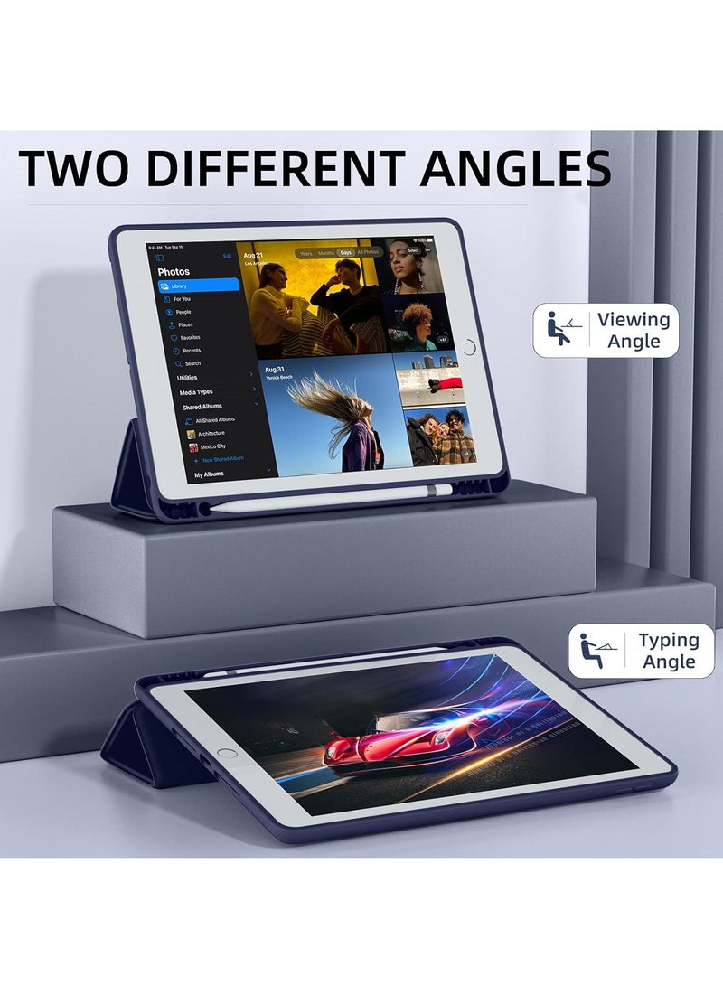 DUSALA Case Compatible with iPad 10.2 inch 2020 iPad 8th Gen / 7th Gen 2019 with Pencil Holder Premium TPU Stand Back Auto Wake/Sleep Smart Case Cover for 10.2'' iPad 8 / iPad 7 (Blue) - Image 4