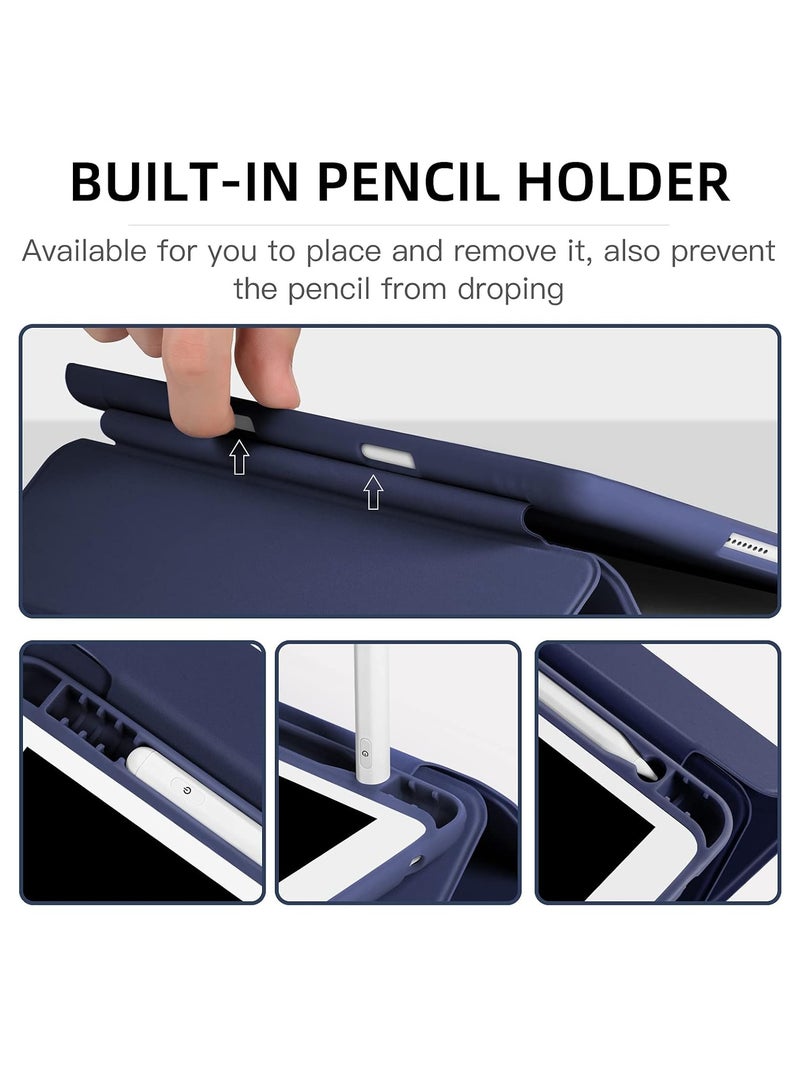 DUSALA Case Compatible with iPad 10.2 inch 2020 iPad 8th Gen / 7th Gen 2019 with Pencil Holder Premium TPU Stand Back Auto Wake/Sleep Smart Case Cover for 10.2'' iPad 8 / iPad 7 (Blue) - Image 5