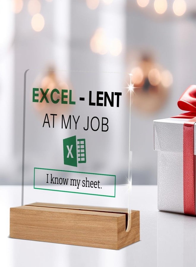 WEZADUK Accountant Gifts for Women Men, Funny Office Gifts, Spreadsheet Gifts for Accounting Coworkers, I Know My Sheet Office Decorative Signs Plaque for Desk - Image 5