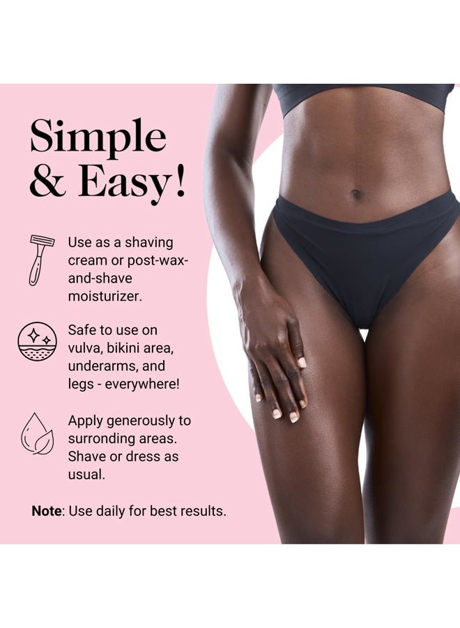 Kushae Feminine Soothing After-Shave Cream, Treats Ingrown Hairs and Razor Burn, Natural, Made in the USA, All Skin Types, 4 oz - Image 3