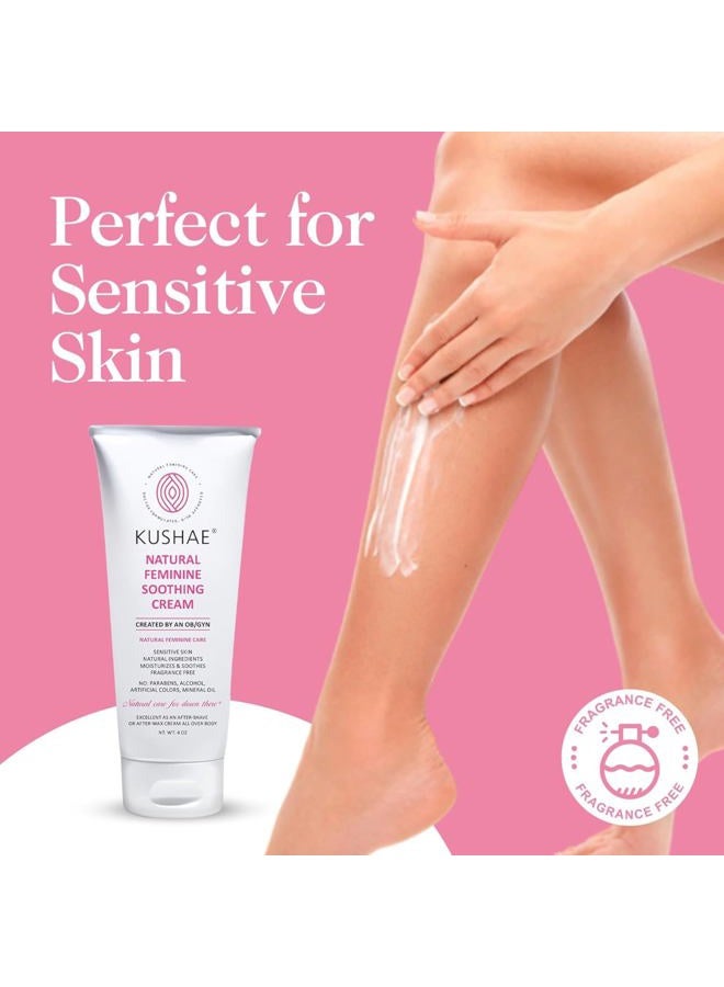 Kushae Feminine Soothing After-Shave Cream, Treats Ingrown Hairs and Razor Burn, Natural, Made in the USA, All Skin Types, 4 oz - Image 5