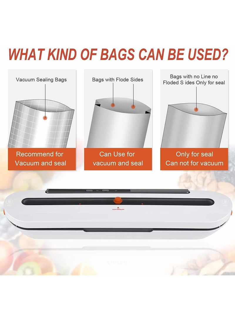ORILEY ORILEY Vacuum Sealer Machine Dry Wet Electric Automatic Kitchen Food Packaging Air Sealing with 10 Preservation Bags 80W  - Image 2