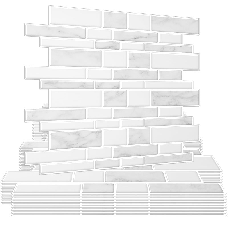 WoStick 10 Sheets Upgrade 2.5mm Thicker Peel and Stick on Tiles 3D Self Adhesive Wall Tiles for Kitchen Backsplash(30cm x 30cm) - Image 1