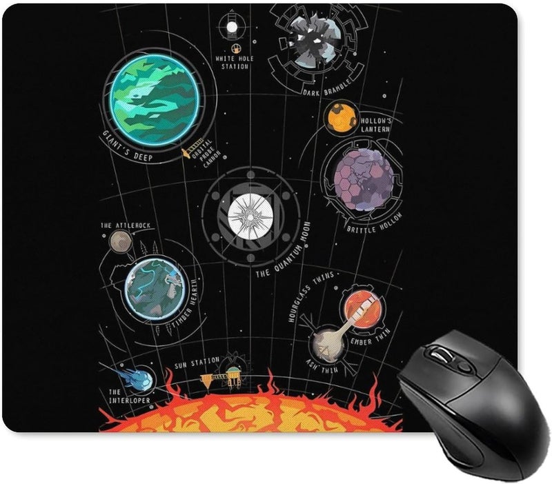 Keebik Gaming Mouse Pad, Outer Wilds System Mouse Pad 7.1x8.7 Inch Large Extended Computer Mouse Mat Keyboard Full Desk Mousepad for Gaming, Office, Home - Image 1