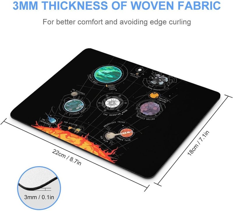 Keebik Gaming Mouse Pad, Outer Wilds System Mouse Pad 7.1x8.7 Inch Large Extended Computer Mouse Mat Keyboard Full Desk Mousepad for Gaming, Office, Home - Image 2