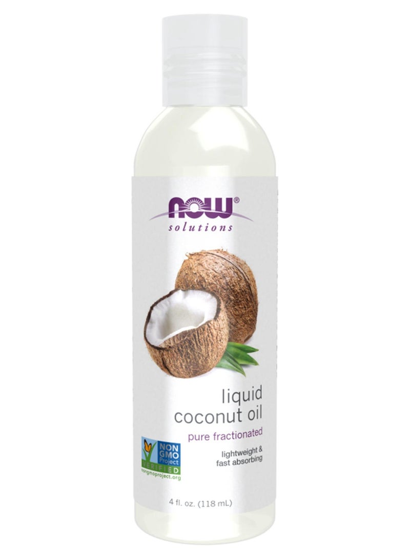 now Pure Fractionated Liquid Coconut Oil 118ml - Image 1