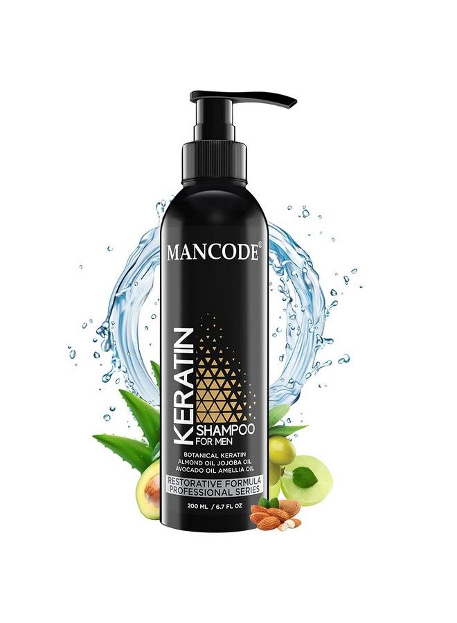 MAN CODE Mancode Keratin Shampoo For Men Gentle Cleansing Soft Smooth Shiny Hair Damage Repair Strengthens Weak Hair No Mineral Oil Hair Shampoo For Men (Pack Of 1) - Image 2