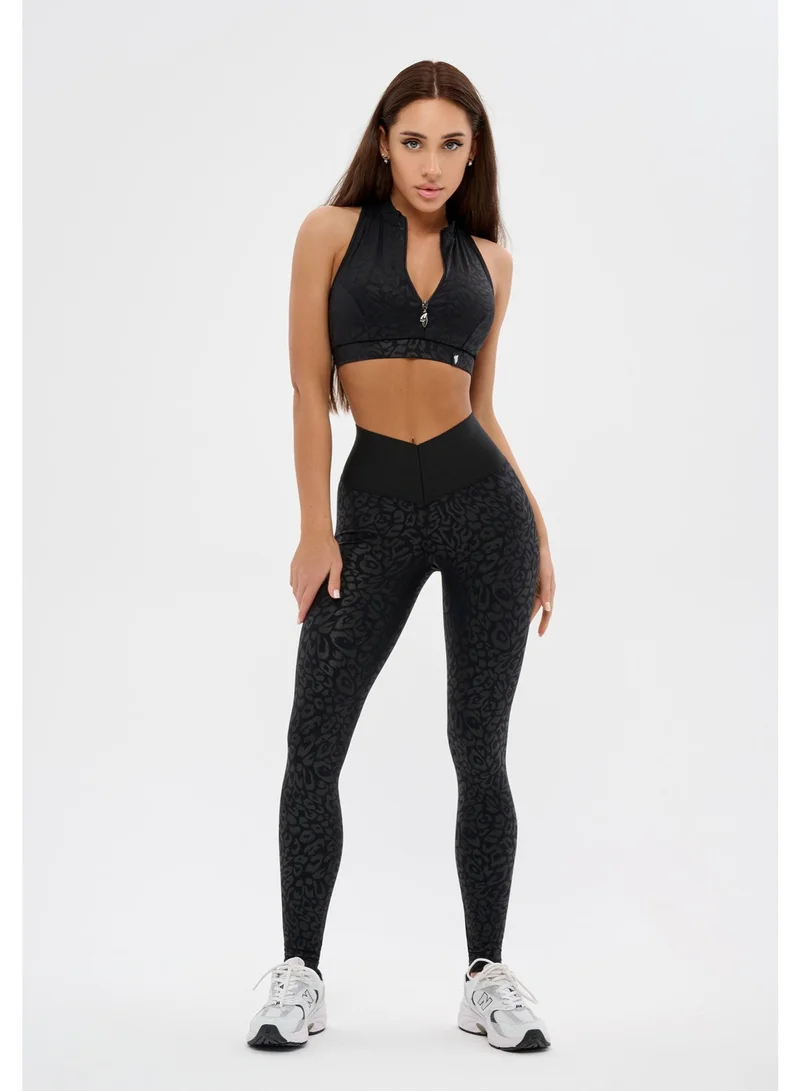 Bona Fide Bona Corsage Black Panthera Corsage Panthera High Waist Gym Leggings for Women for Women | Best Price UAE