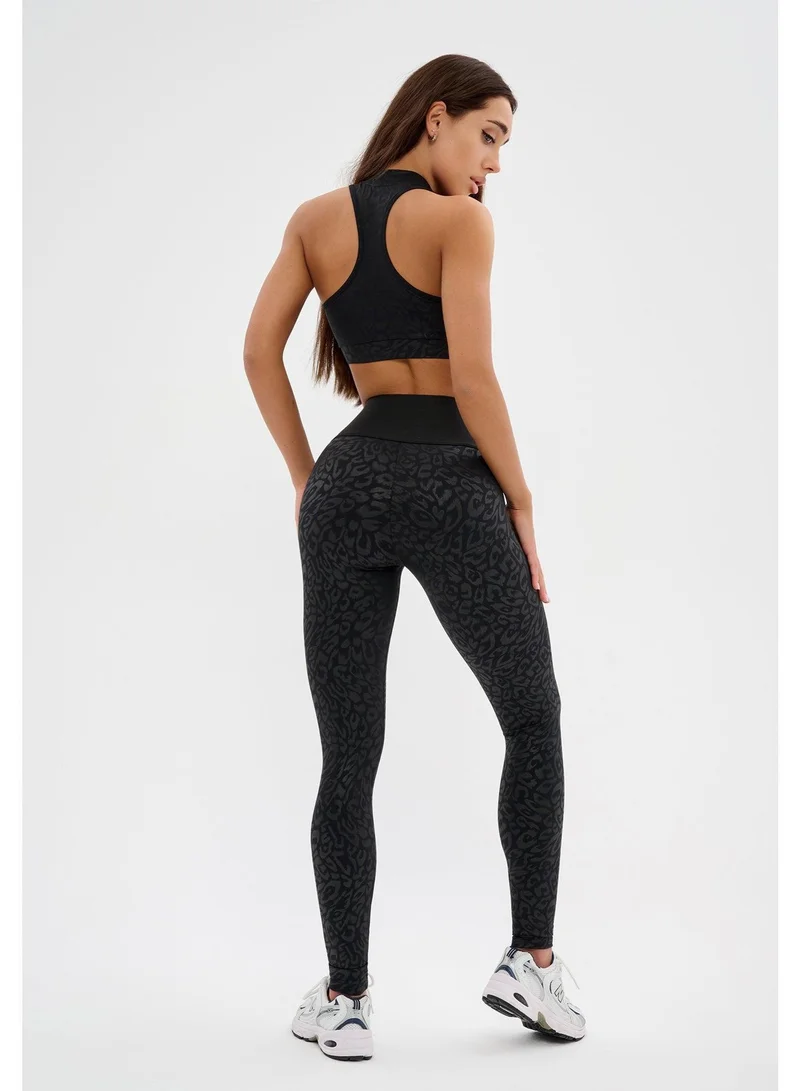 Bona Fide Bona Corsage Black Panthera Corsage Panthera High Waist Gym Leggings for Women for Women | Best Price UAE