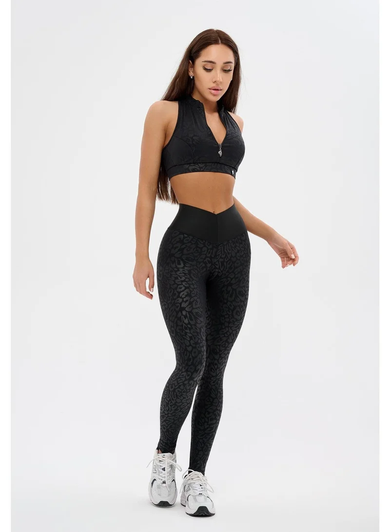 Bona Fide Bona Corsage Black Panthera Corsage Panthera High Waist Gym Leggings for Women for Women | Best Price UAE