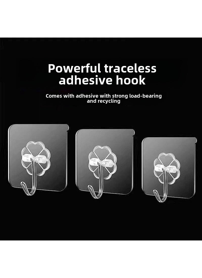 Generic Transparent Adhesive Hooks Strong Wall Bathroom 50 silk transparent acrylic hook [best seller]] 