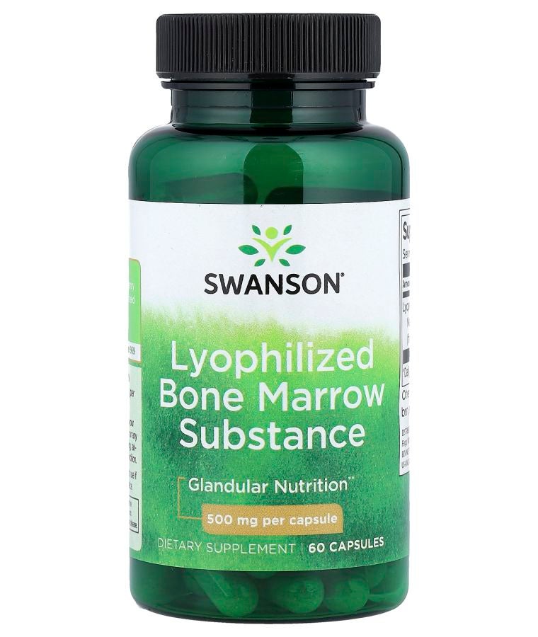 SWANSON Lyophilized Bone Marrow Substance 500 mg 60 Capsules