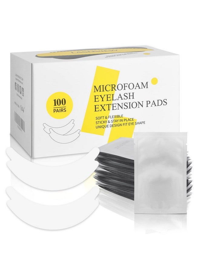 LASHVIEW 100 Pairs Eye Padsunder Eye Pads For Eyelash Extensionmicrofoam Eye Padsnatural No Hydrogellash Extension Lint Freefit Most Eye Shape Stick Wellhypoallergenicwaterproof  - Image 1