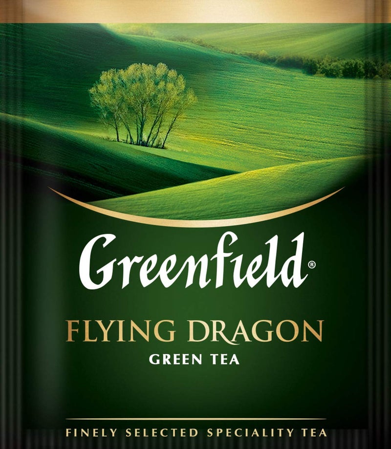 Greenfield Flying Dragon Green Tea Collection Finely Selected Speciality Tea 100 Double Chamber Teabags With Tags in Foil Sachets - Image 2
