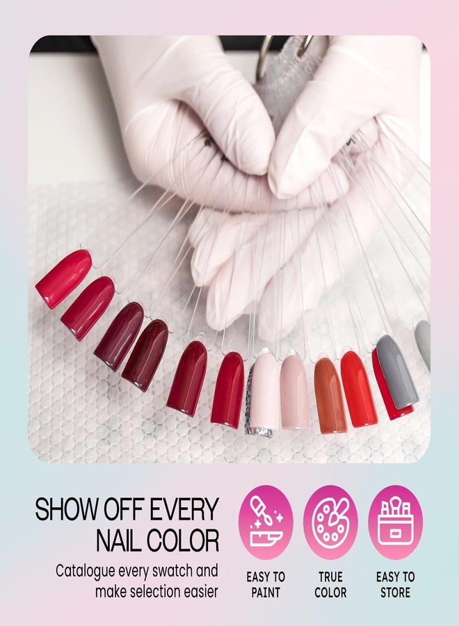 RuiChy 50Pcs Clear False Nail Art Tips Sticks Polish Display Fan by RuiChy - Image 5