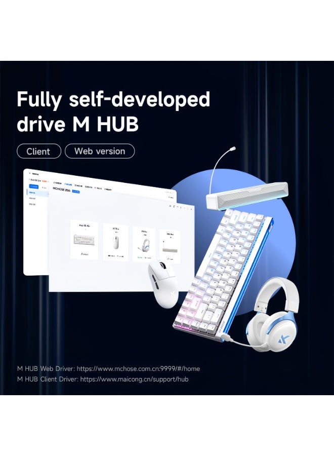 MCHOSE ACE68 Air Magnetic Switch Gaming Keyboard,65% Rapid Trigger Hall Effect Wired Mechanical Keyboard with Adjustable Actuation RGB Light Box HotSwap Gasket Snap Tap,8K Hz Polling Rate for PC/Mac - Image 4