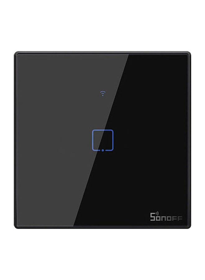NIBEMINENT Wireless Smart Touch Switch Voice Control Compatible With Google Assistant Black - Image 1