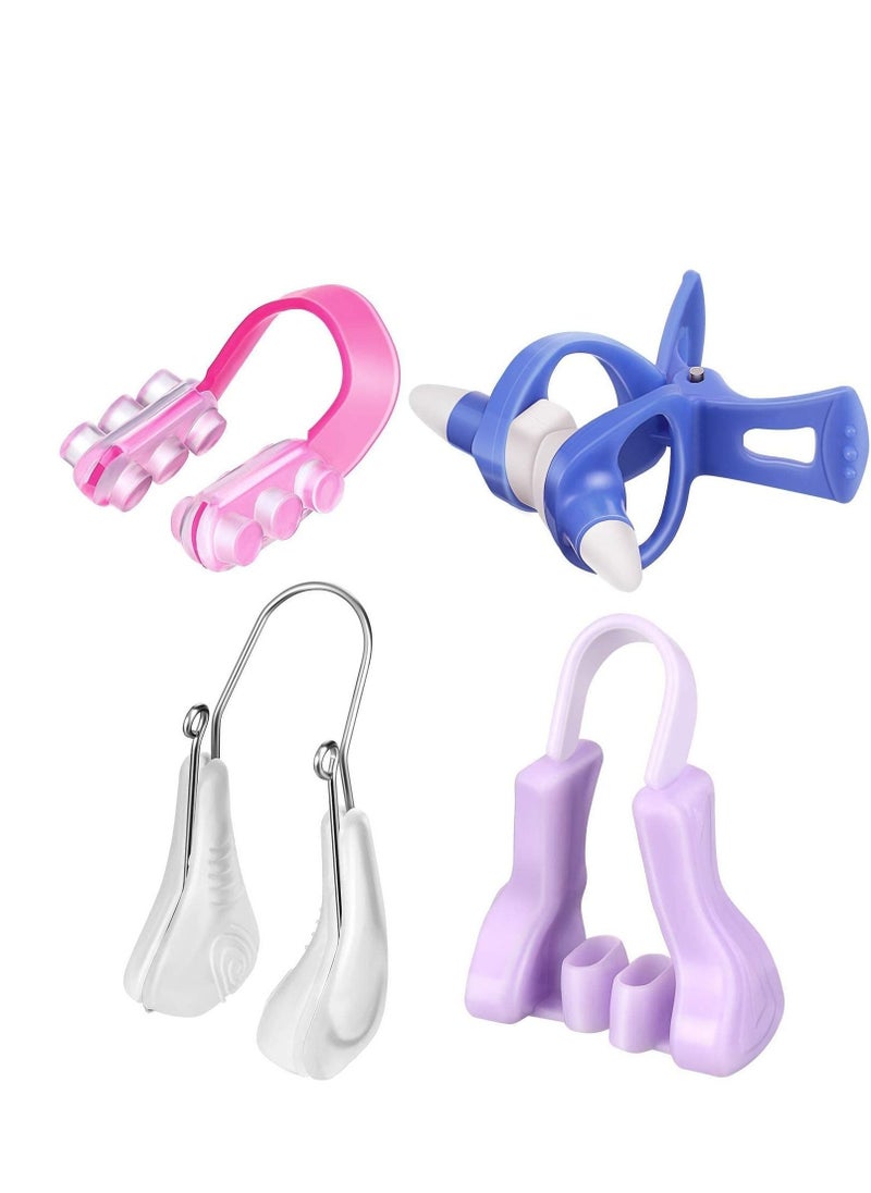 Captaintech 4 Pieces Nose Up Clip Bridge Lifting Shaping Shaper Clipper Straightening Beauty Set Slimming Tool for Women  - Image 1