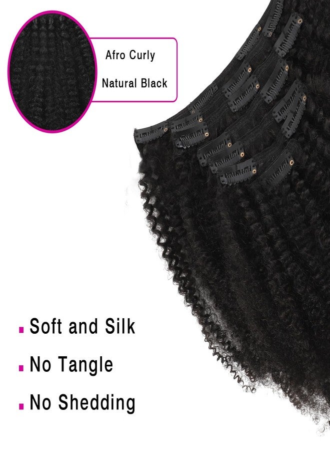 Sassina Remi Human Hair Clip In Extensions Double Wefts Afro Kinky Curly Clip On Hair,Natural Looking 3C 4A Clip ins for African Americans 120 Grams 7 Pc With 17 Clips AC 12 Inch - Image 3