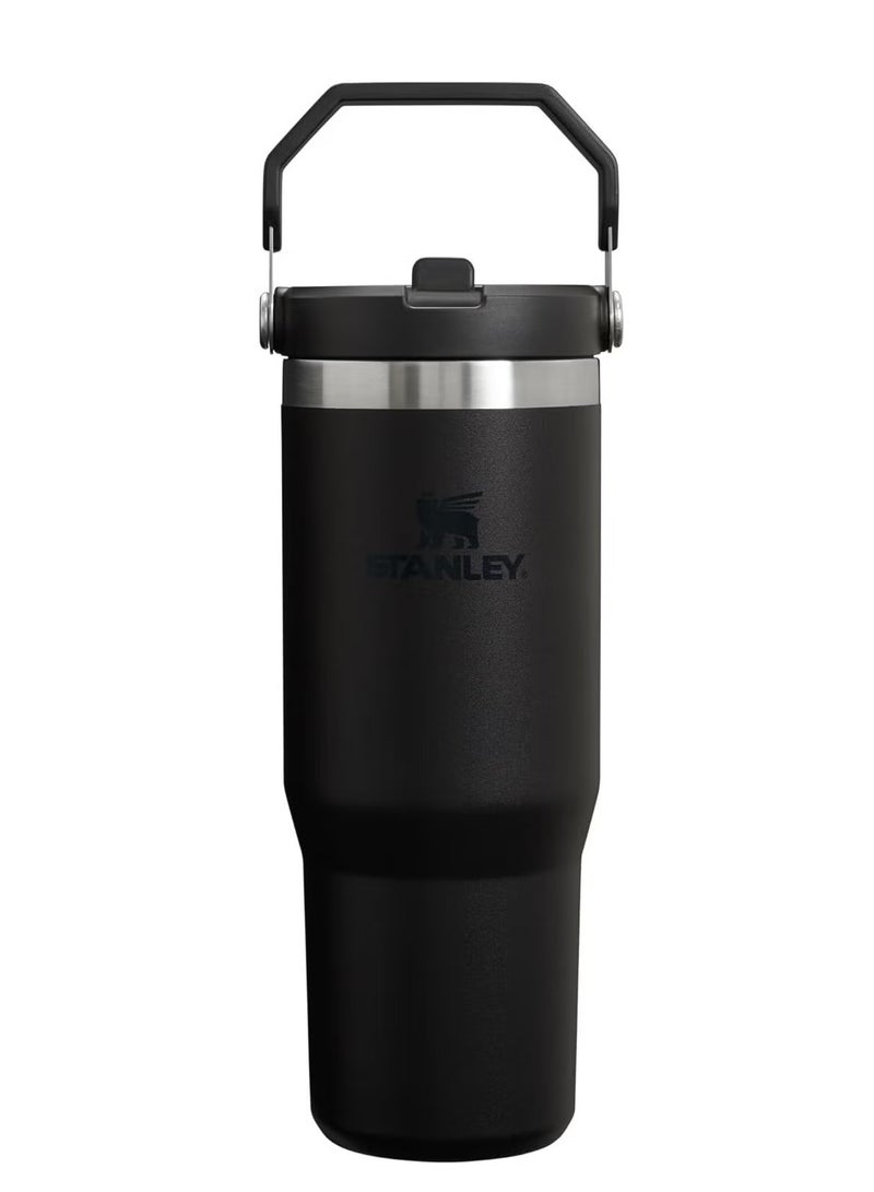 Stanley STANLEY IceFlow Stainless Steel Tumbler with Straw - Vacuum Insulated Water Bottle for Home, Office or Car - Reusable Cup with Leak-Resistant Flip Straw, Keeps Drinks Cold for 12 Hours or Iced for 2 Days, 30 oz Black - Image 1