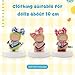 WALLFID Mini Doll Clothes for 10cm Dolls Fashion Outfits Accessories Set Compatible with Pin for Love Series Mix Match for DressUp Display Role Play Photos No Doll Bow Bibs - Image 4
