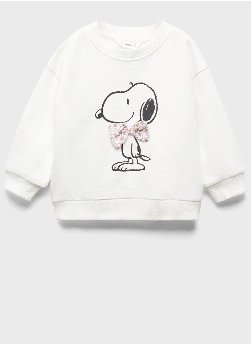 MANGO - Infant Snoopy Printed Sweatshirt - Image 1