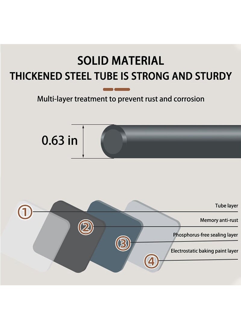 توبيتش خزانة احذية من 4 طبقات مع خطافات تعليق، خزائن أحذية، منظم خزانة أحذية قائم بذاته، رف أحذية موفر للمساحة للمدخل وغرفة المعيشة وغرفة النوم - Image 5