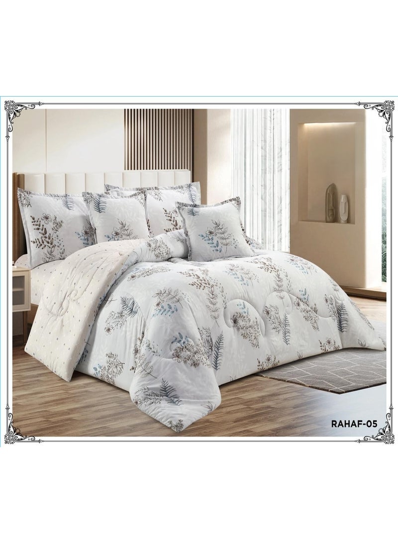 Summer double bedspread with a distinctive modern floral design