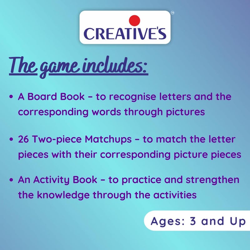 Creatives Read, Match and Practice Alphabet | Early Reading Skills | Practicing and Writing Letters of The Alphabet | Learning & Educational Puzzles | Ages 3 & Up - Image 4