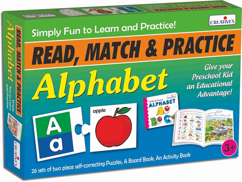 Creatives Read, Match and Practice Alphabet | Early Reading Skills | Practicing and Writing Letters of The Alphabet | Learning & Educational Puzzles | Ages 3 & Up - Image 1