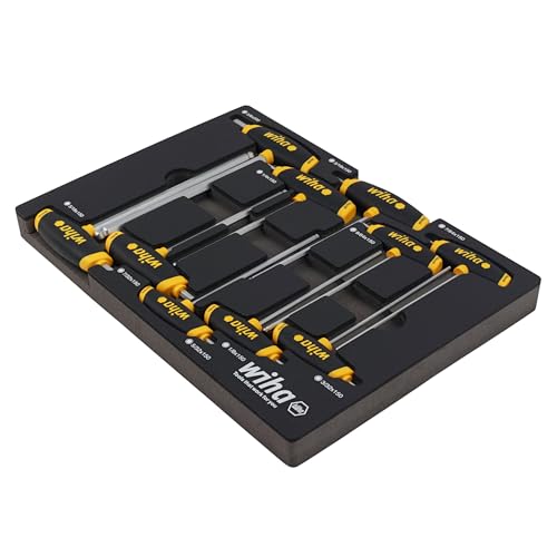 Wiha 54081 10 Piece SoftGrip Dual Drive Hex SAE THandle Tray Set - Image 3
