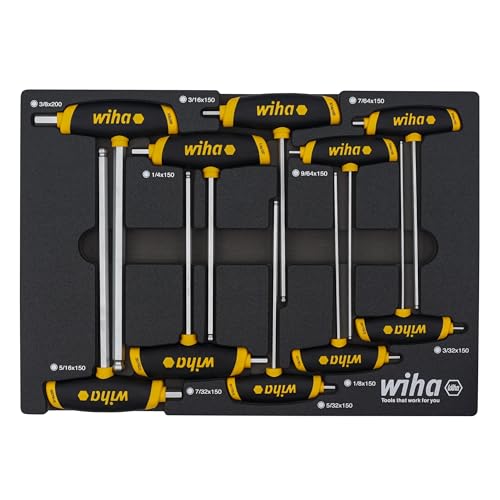 Wiha 54081 10 Piece SoftGrip Dual Drive Hex SAE THandle Tray Set - Image 1