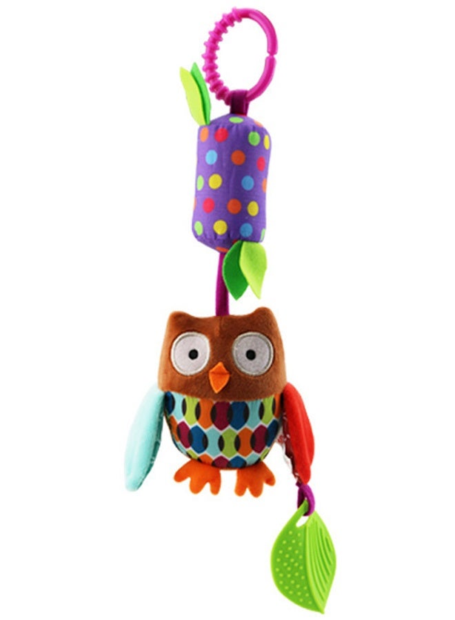 Toys for 0 3 6 9 to 12 Months, Soft Hanging Crinkle Squeaky Sensory Learning Toy Infant Newborn Stroller Car Seat Crib Travel Activity Plush Animal Wind Chime with Teether for Boys Girls - Image 1