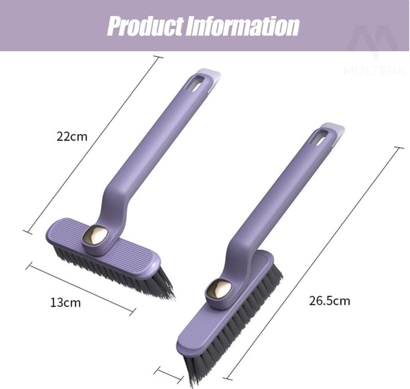 MOLTERA Multi-Function Toilet Cleaning Brush � 360-Degree Rotating Crevice Cleaner for Kitchen, Bathroom, and Tile Floors � Pack of 1 (Multicolor) � Perfect for Dead Corners and Deep Cleaning - Image 4