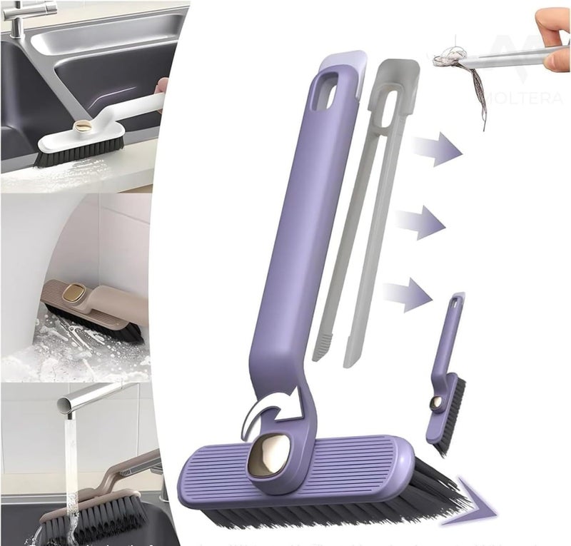 MOLTERA Multi-Function Toilet Cleaning Brush � 360-Degree Rotating Crevice Cleaner for Kitchen, Bathroom, and Tile Floors � Pack of 1 (Multicolor) � Perfect for Dead Corners and Deep Cleaning - Image 3