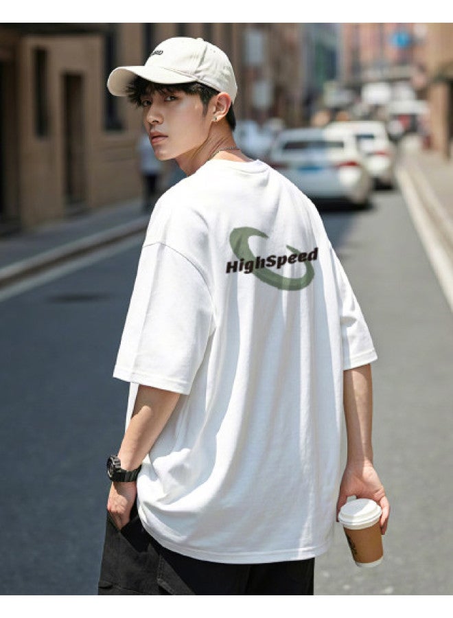 TonLion 2025 Summer Short Sleeve T-shirt For Men, Trendy Versatile Round Neck Cotton Tee, Loose Fit Casual Top - Image 1