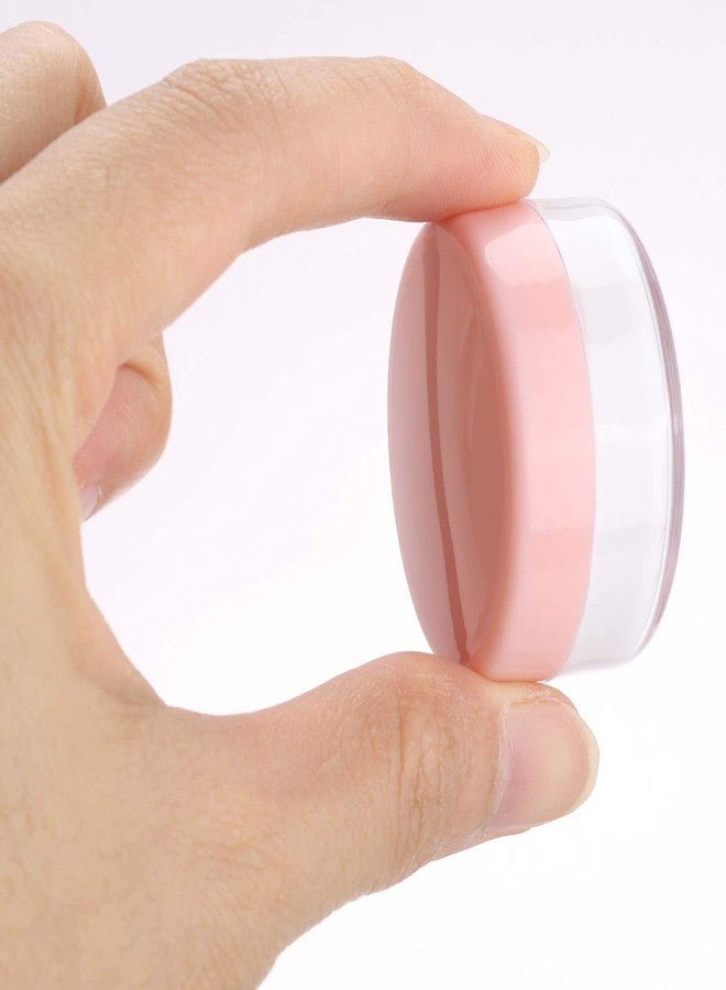 BTYMS Refillable Cosmetic Sample Jars - 100 Pack 10g (0.35oz) Pink Small Travel Containers with Lids + 10 Mini Makeup Spatulas - BPA Free - Image 3